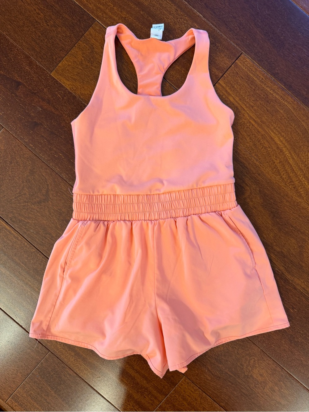Yogalicious Peach Racerback Romper